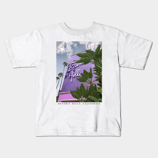 The Beverly Hills Hotel Kids T-Shirt by vibold 